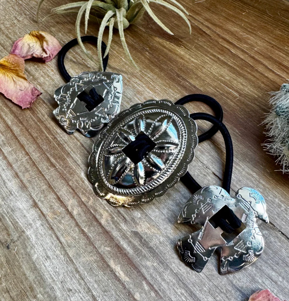 Concho hair tie