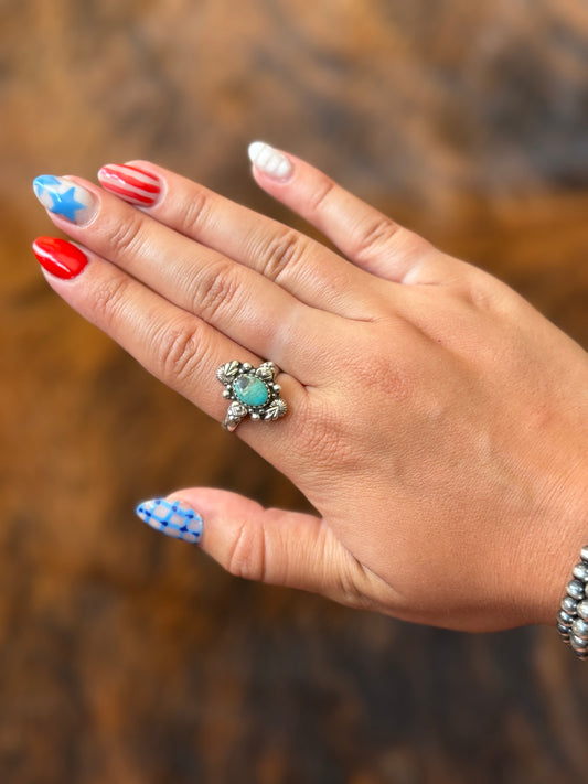 Sz 9 turquoise ring